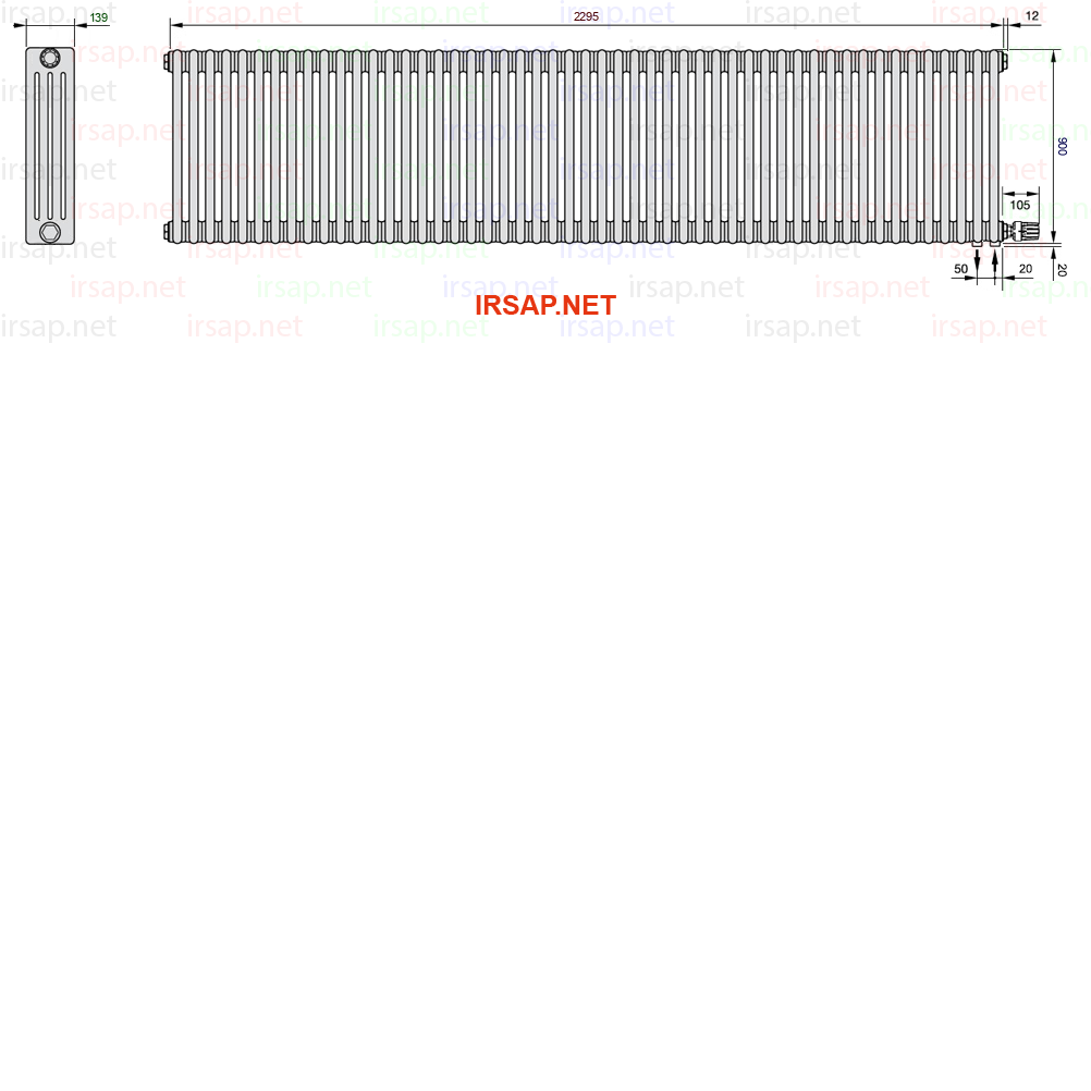 Радиатор IRSAP Tesi 40900/51 T26 CL 01